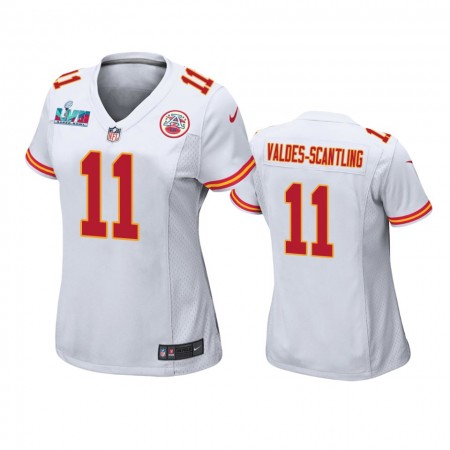 Camiseta Mujer NFL Kansas City Chiefs Marquez Valdes-Scantling 11 Game Blanco Super Bowl LVII